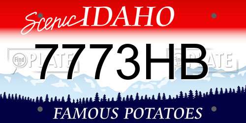 7773HB Idaho License Plate