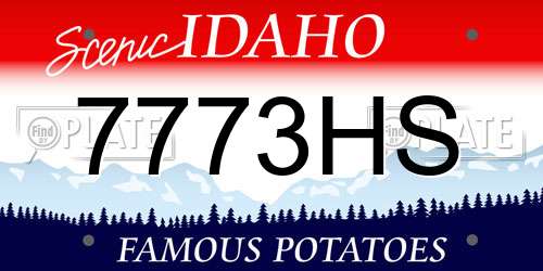 7773HS Idaho License Plate