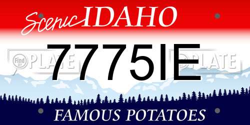 7775IE Idaho License Plate