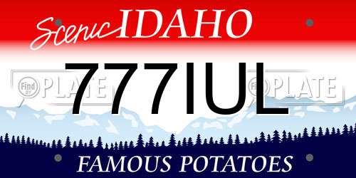 777IUL Idaho License Plate