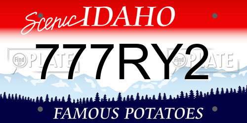 777RY2 Idaho License Plate
