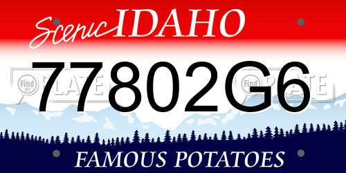 77802G6 Idaho License Plate