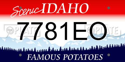 7781EO Idaho License Plate