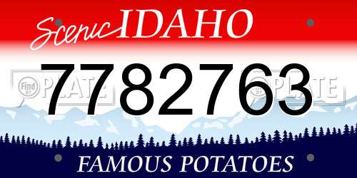 7782763 Idaho License Plate