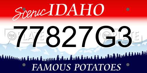 77827G3 Idaho License Plate