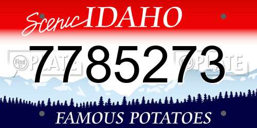 7785273 Idaho License Plate