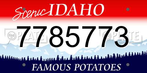 7785773 Idaho License Plate