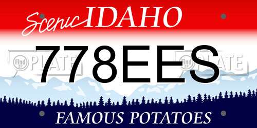 778EES Idaho License Plate