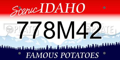 778M42 Idaho License Plate