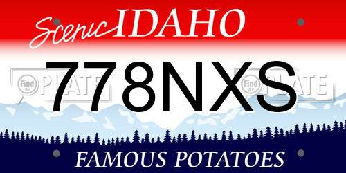778NXS Idaho License Plate