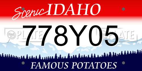 778Y05 Idaho License Plate
