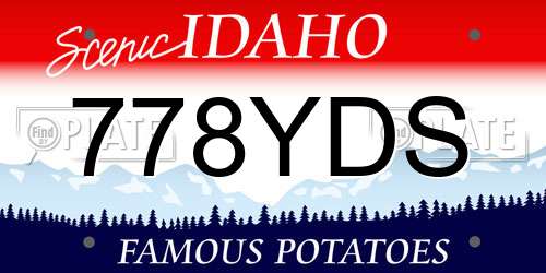 778YDS Idaho License Plate