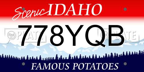 778YQB Idaho License Plate