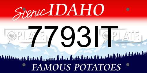 7793IT Idaho License Plate