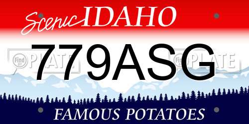 779ASG Idaho License Plate