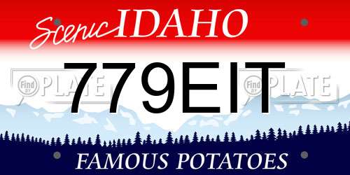 779EIT Idaho License Plate