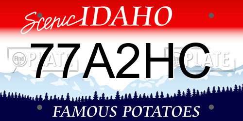 77A2HC Idaho License Plate