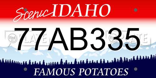77AB335 Idaho License Plate