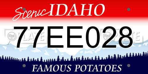 77EE028 Idaho License Plate