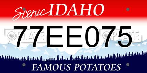 77EE075 Idaho License Plate