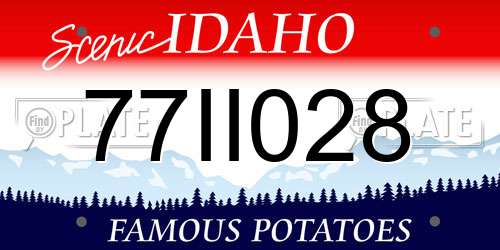 77II028 Idaho License Plate