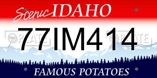 77IM414 Idaho License Plate