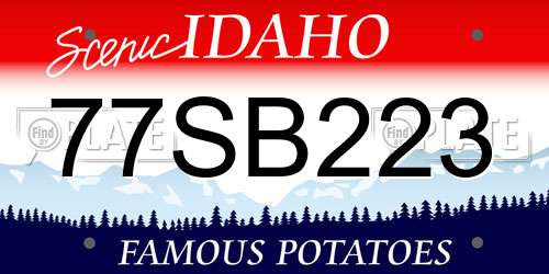77SB223 Idaho License Plate
