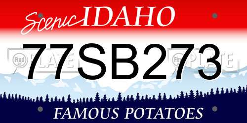 77SB273 Idaho License Plate