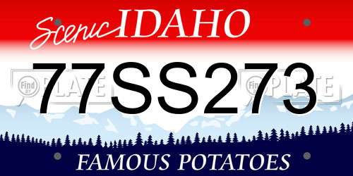 77SS273 Idaho License Plate