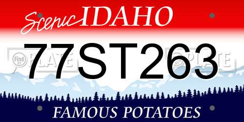 77ST263 Idaho License Plate