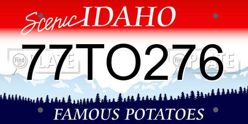 77TO276 Idaho License Plate