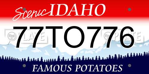 77TO776 Idaho License Plate