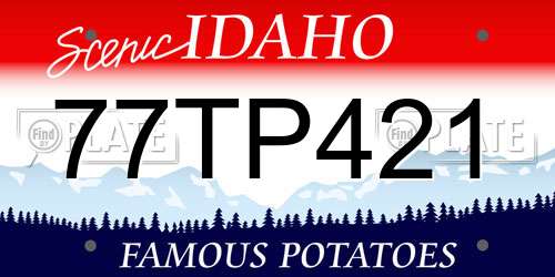 77TP421 Idaho License Plate