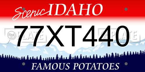 77XT440 Idaho License Plate