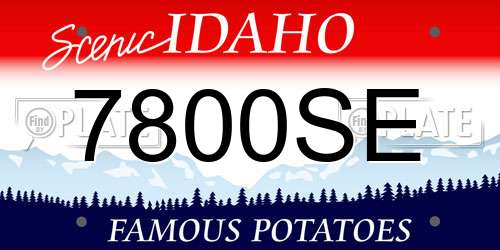 7800SE Idaho License Plate