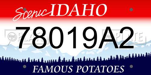 78019A2 Idaho License Plate
