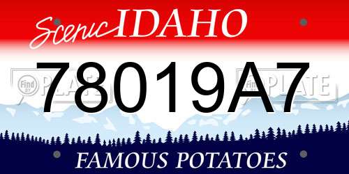 78019A7 Idaho License Plate
