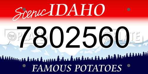 7802560 Idaho License Plate