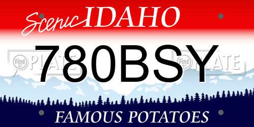780BSY Idaho License Plate