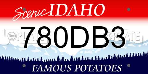 780DB3 Idaho License Plate