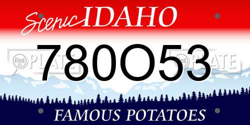 780O53 Idaho License Plate