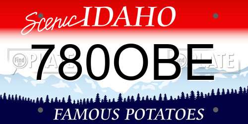 780OBE Idaho License Plate