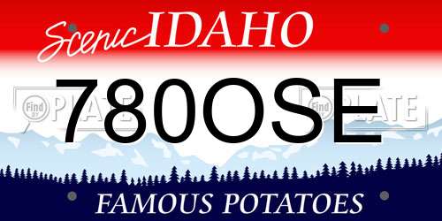 780OSE Idaho License Plate