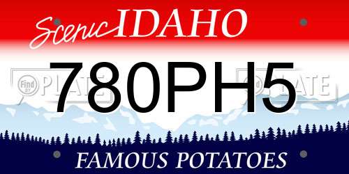 780PH5 Idaho License Plate
