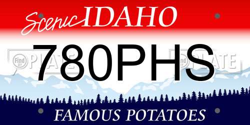 780PHS Idaho License Plate