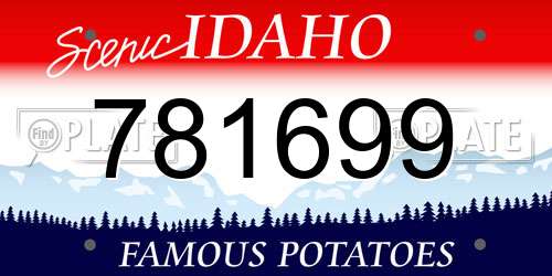 781699 Idaho License Plate