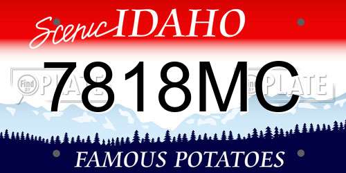 7818MC Idaho License Plate