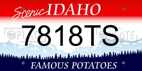 7818TS Idaho License Plate