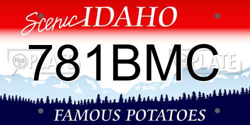 781BMC Idaho License Plate