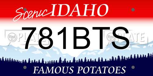781BTS Idaho License Plate